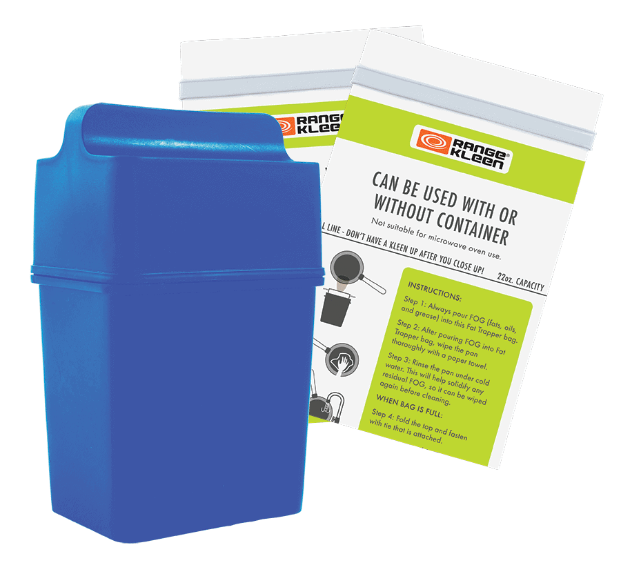 Blue Trap the Grease container and 2 bags